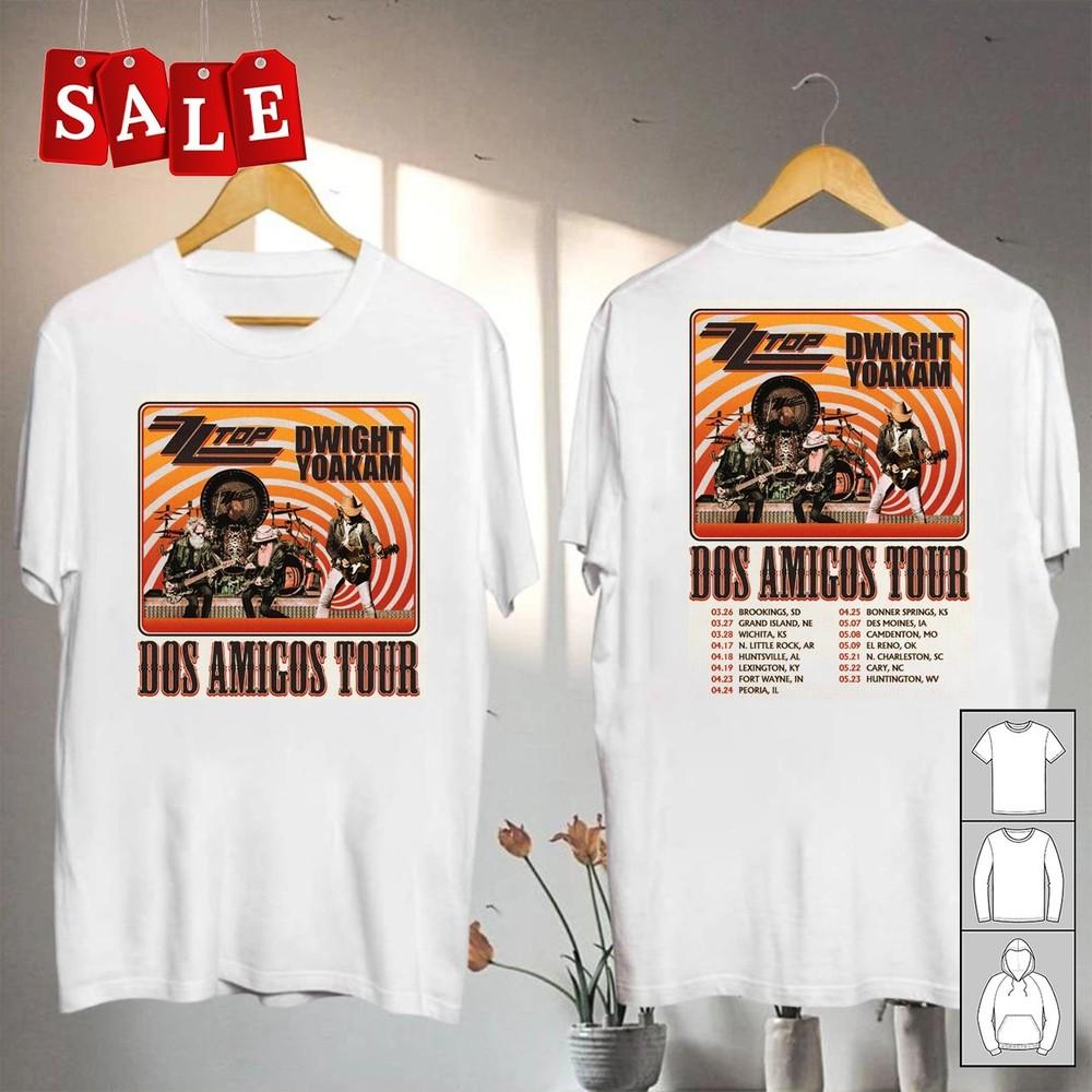 New ZZ Top 2026 DOS AMIGOS Gift For Fans Unisex S-5XL Shirt OS308 Unisex T-Shirt L