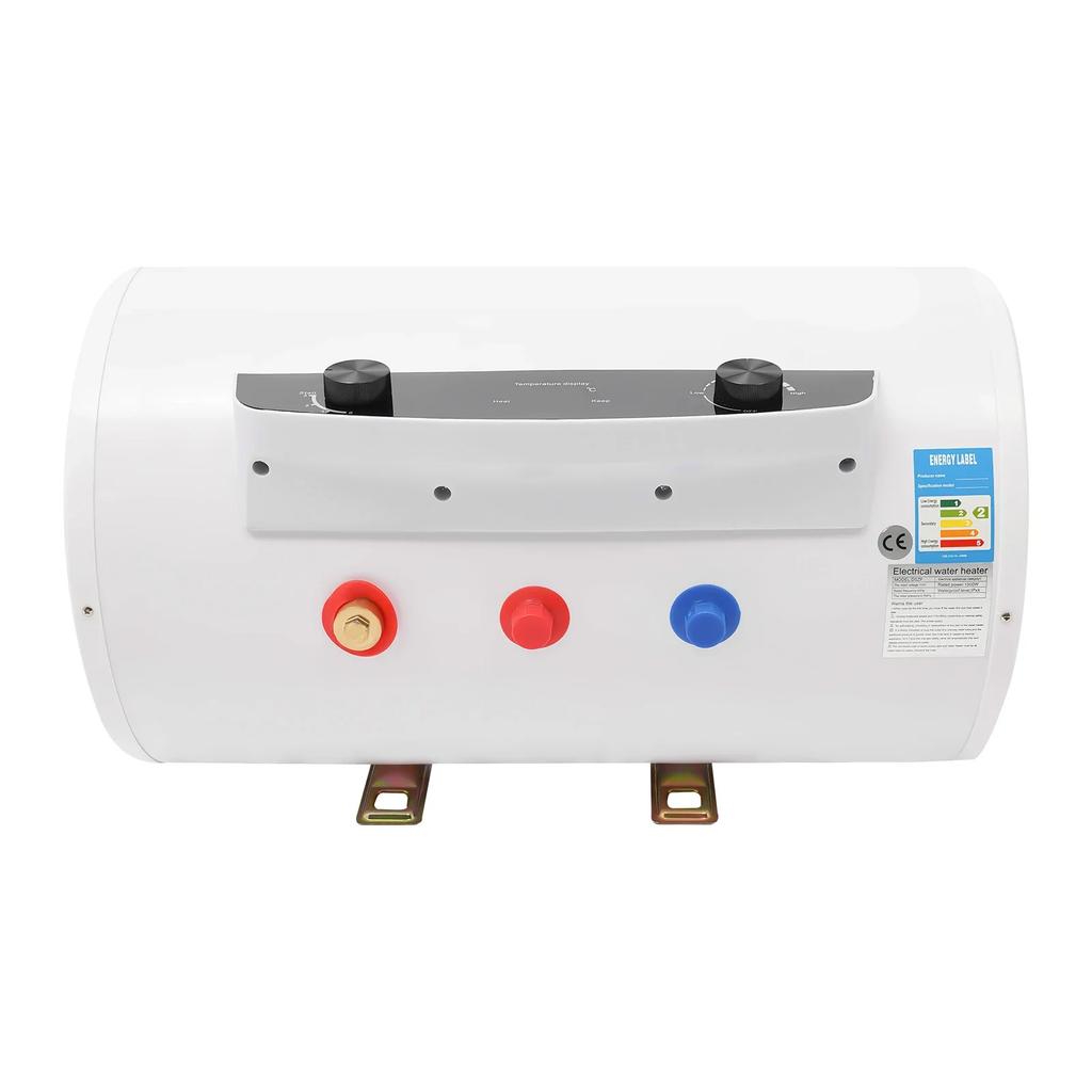 1500W Elektrischer Warmwasserbereiter, 110V Wandmontierter Warmwasserbereiter mit 10 Gallonen Tank, IPX4 Wasserdicht, Mit Duschkopf & Wasserhahn (50L)
