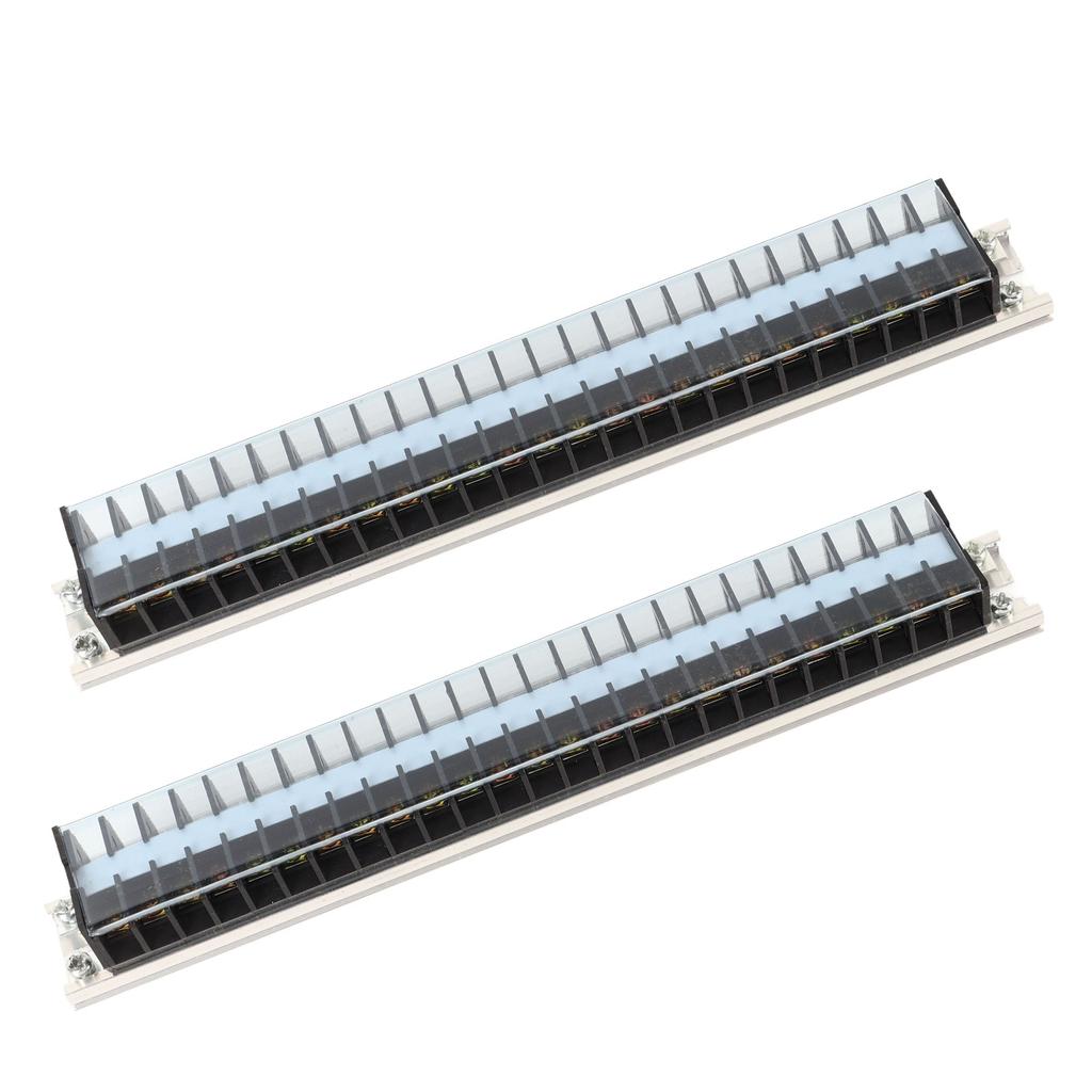 2PCS 660V 15A Wire Barrier Block Rail Type Wiring Terminal Bar Universal for Distribution System