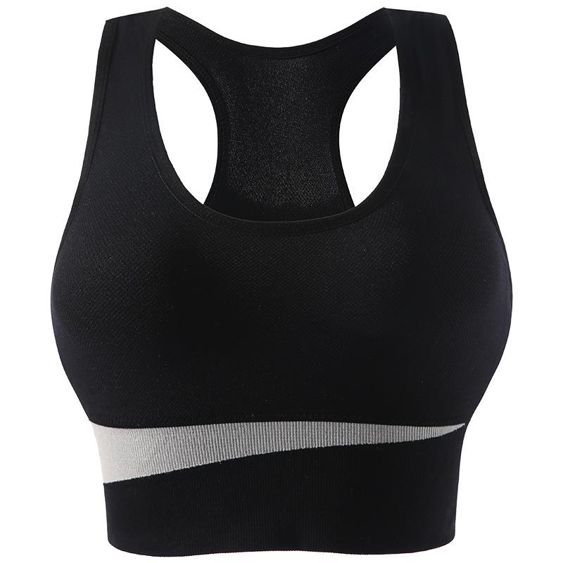 Beauty Back Top Sports Bra Women s Underwear Shockproof No Steel Ring Bra Fitness Yoga Wireless Quick-drying Sports Bralette M чёрный
