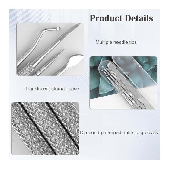 WALWAL 7 Piece Set Ingrown Nail Care Tool Stainless Steel Pedicure Kit Nail File Lifter Dead Exfoliation Remover Foot Cleaning Care Tool