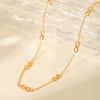 Titanium Steel Gold Plated Number Pendant Necklace Long Lasting Collarbone Chain Fashion Necklace Jewelry
