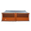 Family Tent with Roof Gray and Orange 600 x 400 x 268 cm