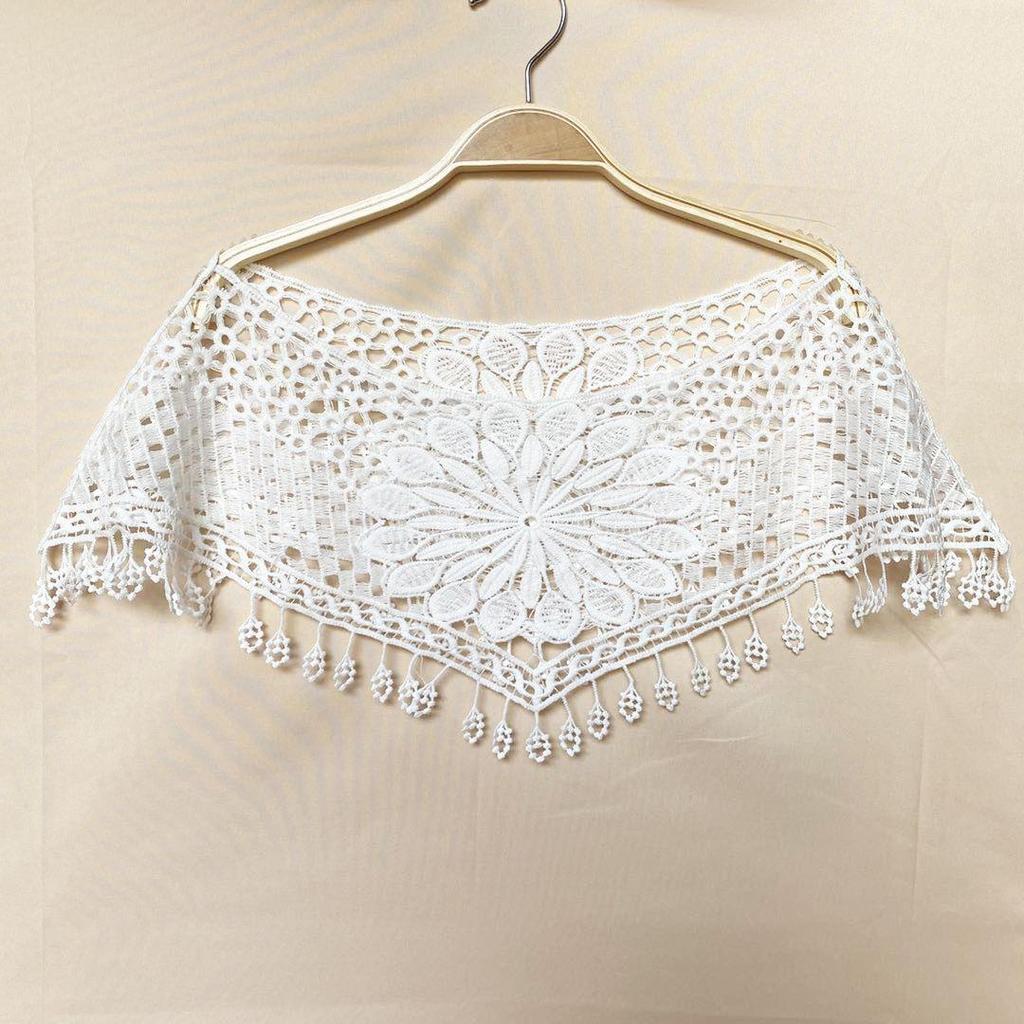 Korean Style Lace Shawl Blouse - Sleeveless Summer Vest