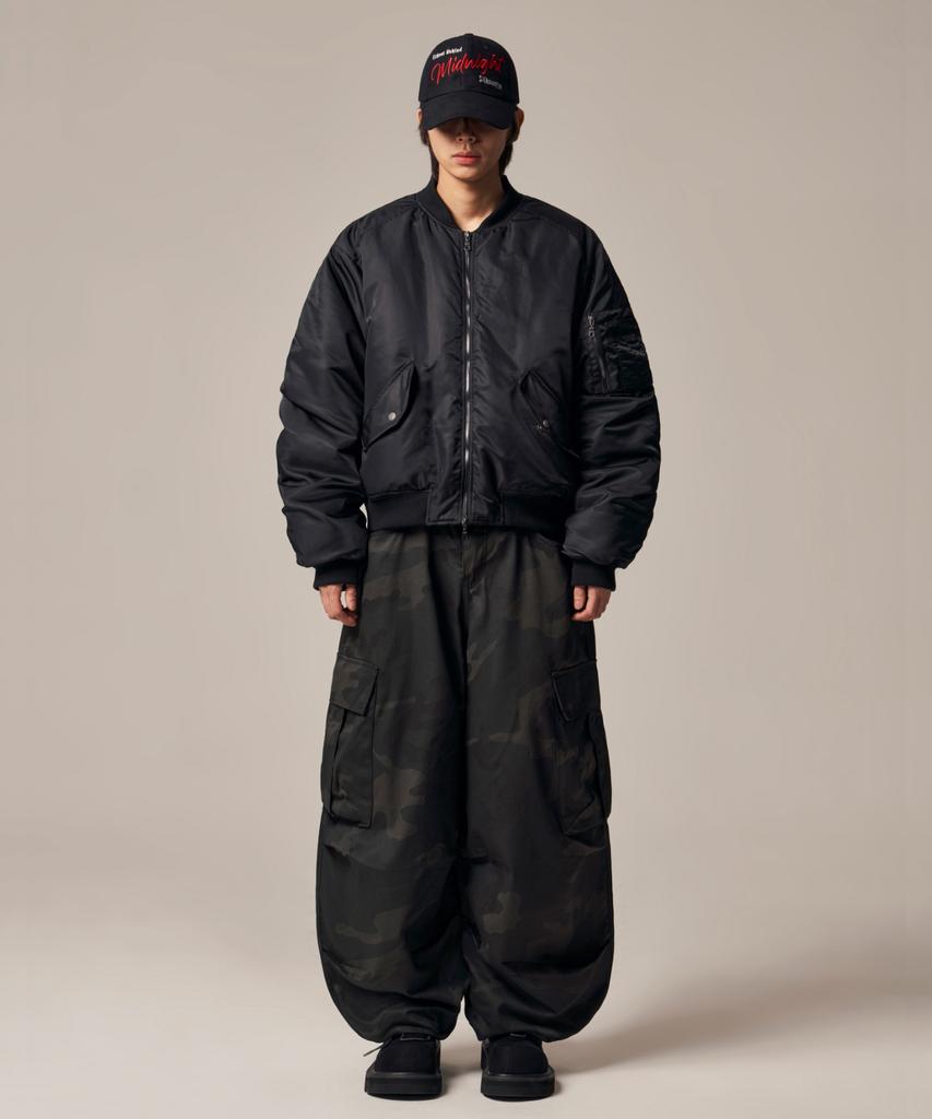 Idws Plane Shirring Ma-1 Black