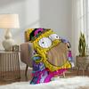 Funny Cartoon T-The S-Simpsonss Blanket Blanket for Couch Sofa Travel Home Hiking Picni Bed Beding Flannel Blanket Birthday Gift