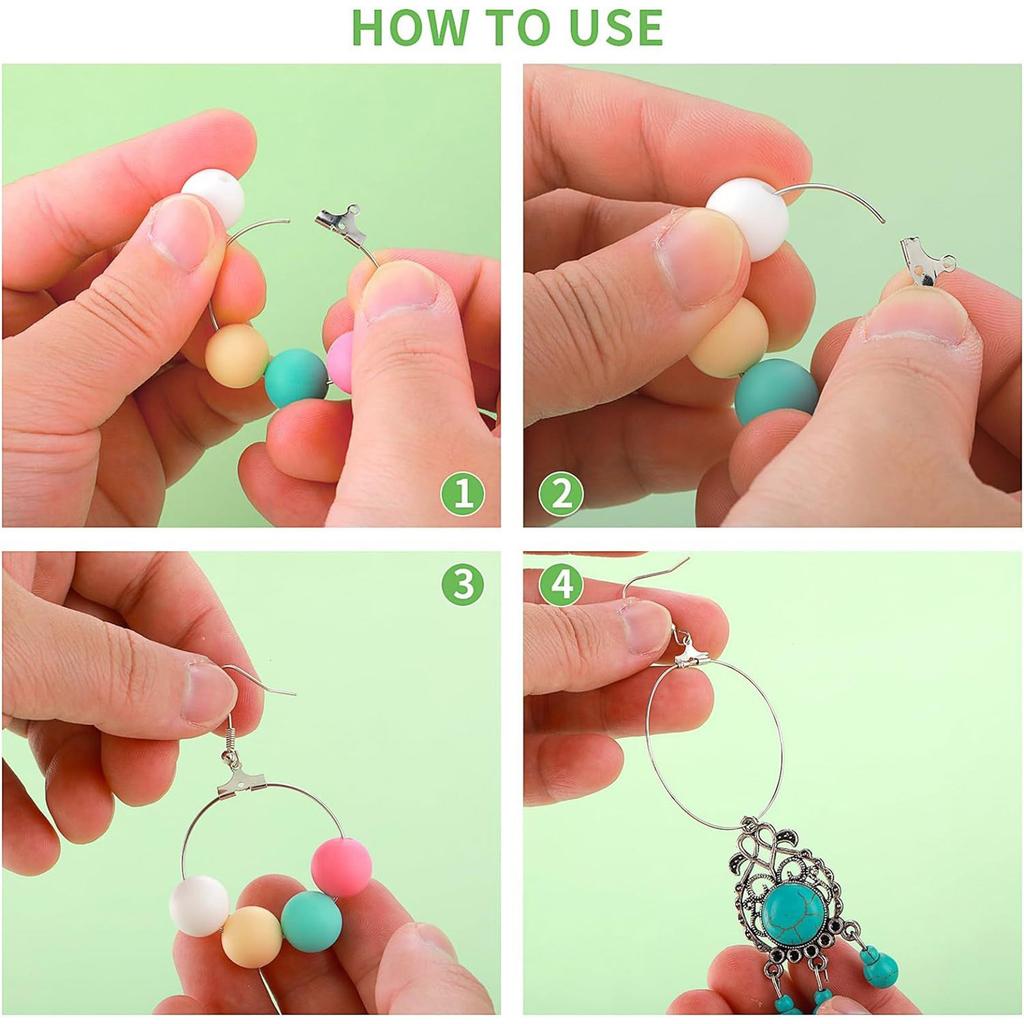 Professional Jewelry Makers Present 200Pcs Earring Hooks Jewelry Making Finding Suitable for Hand-making Ear Jewelry