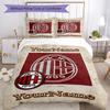 Ac Milan Personalizza il tuo nome Set Biancheria da Letto Copripiumino Traspirante con Federe Decorazione per la Casa Regalo di Compleanno