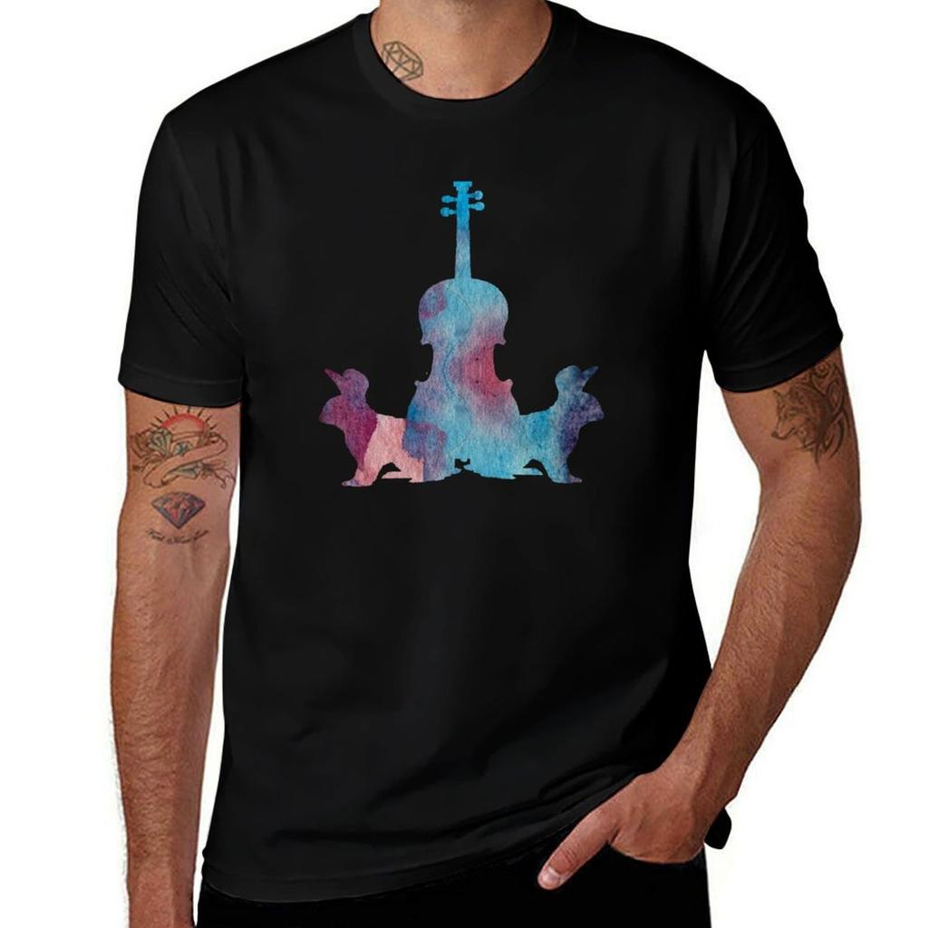 Music Bunny Art TShirt Comfortable Daily Wear Tee