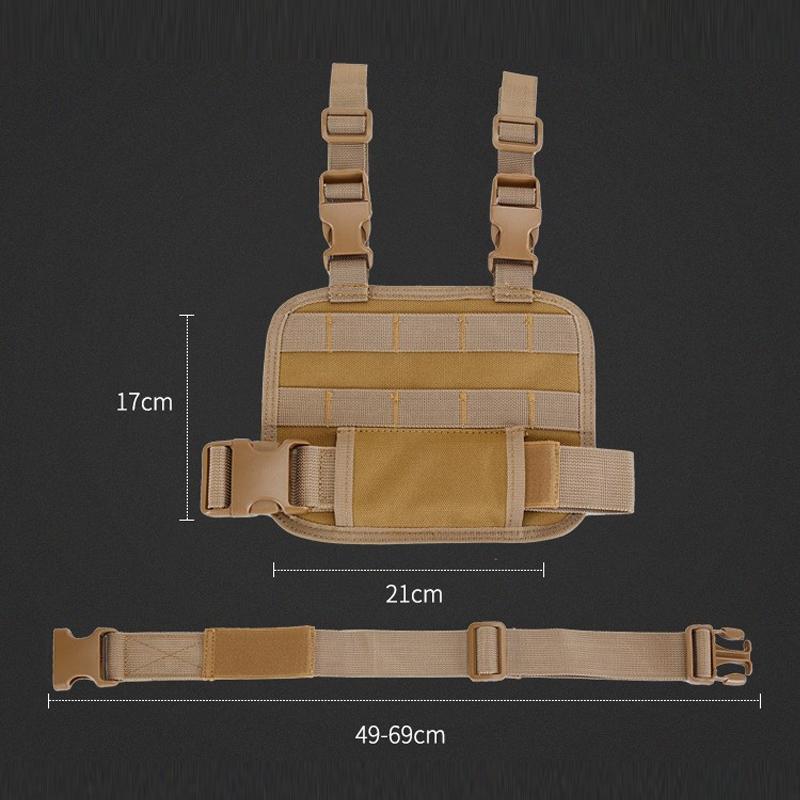Tactical Drop Leg Platform MOLLE Adjustable Drop Leg Panel for Pistol Holster with Adjustable Belt & Thigh Straps
