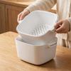 Double-layer Drain Basket Household Kitchen Vegetable Basin Plastic Fruit Plate Drain and Water Storage Dual-purpose Vegetable Basket