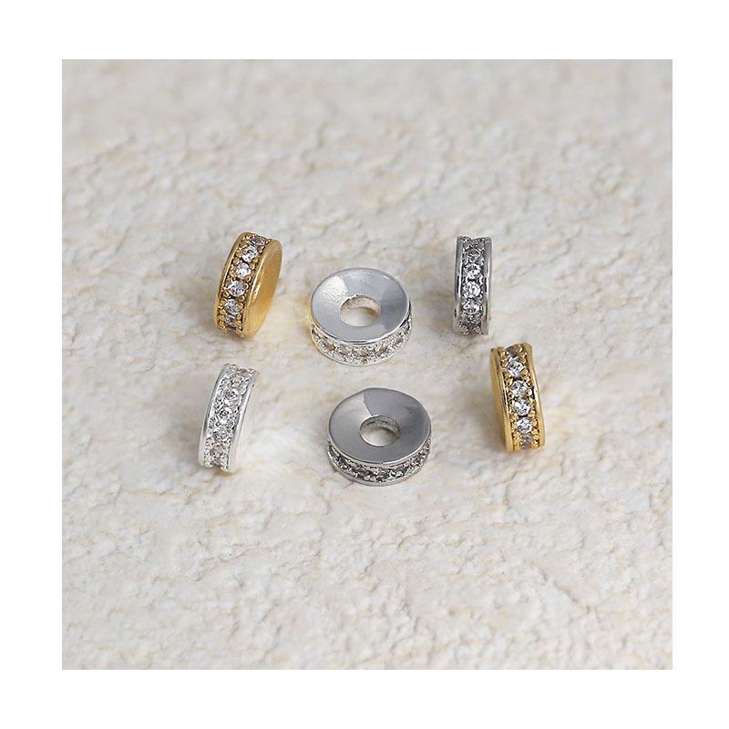 18k Gold Filled Spacer Beads with Zirconia for DIY Jewelry: Bracelets, Necklaces