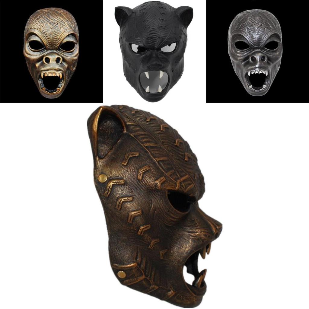 Marvel Captain America Civil War Black Panther Resin Mask Cosplay Costume For Halloween Party