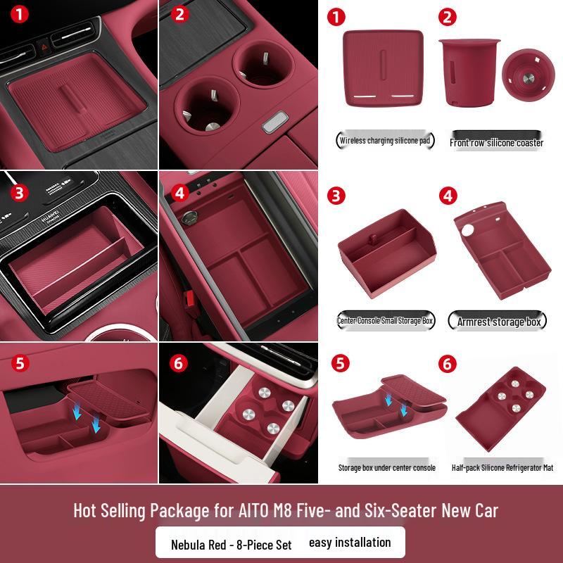 AITO M7 M8 M9 Accessories: Wireless Charger Pad & Interior Trim Mod Kit