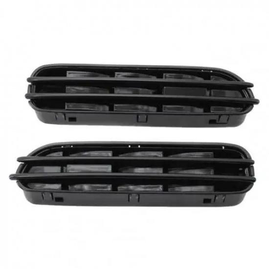 2Pcs Side Fender Air Flow Vent Grill Gloss Black Side Fender Vent Grill Modified Parts for BMW 5 Series M5 E39 E60 E61 1991-2010 Gloss Black