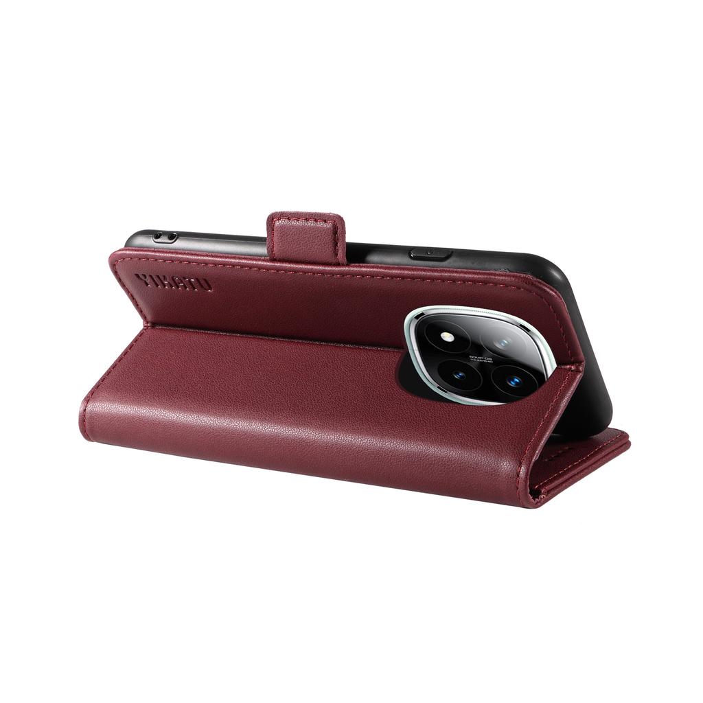 YIKATU YK-003 For Xiaomi Redmi Note 14 Pro+ 5G/Note 14 Pro 5G/Poco X7 5G Case Wallet Stand Leather Phone Cover Side Buckle