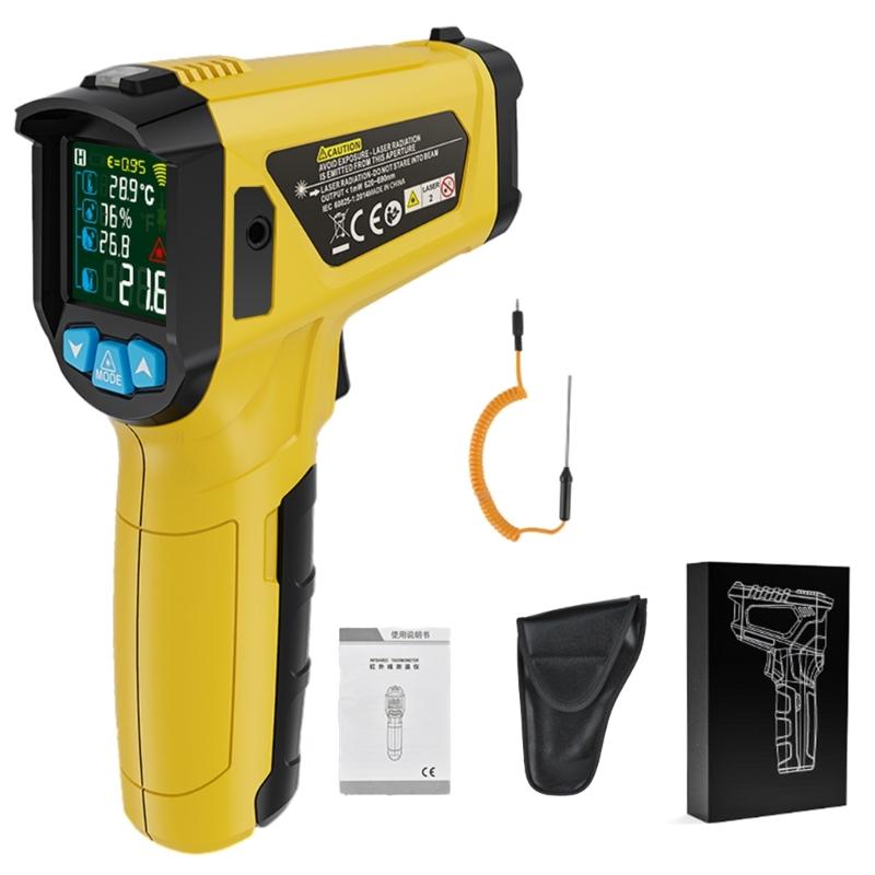 MESTEK Digital Temperature Thermometer -50 to 800℃ Temp with High Low Temperature Alarm Portable