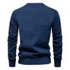 Europäischer und amerikanischer Herren Herbst Winter Rundhals Pullover Mode Casaul Uni Pullover