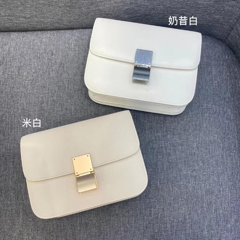 Leather spring and summer new bag women's messenger bag women's box small square bag, women's bag small shoulder tofu bag