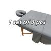 3pcs/Set Microfiber Massage Table Sheet Set Premium Salon SPA Bed Cover Unscented Flat Fitted Sheet Kit With Face Cradle Cover