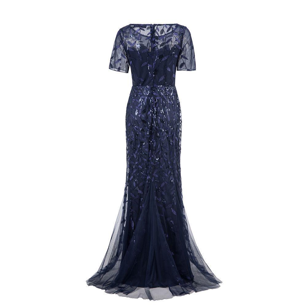 2024 Spring/Summer European-American Slimming Sequin Mesh Fishtail Evening Gown for Women