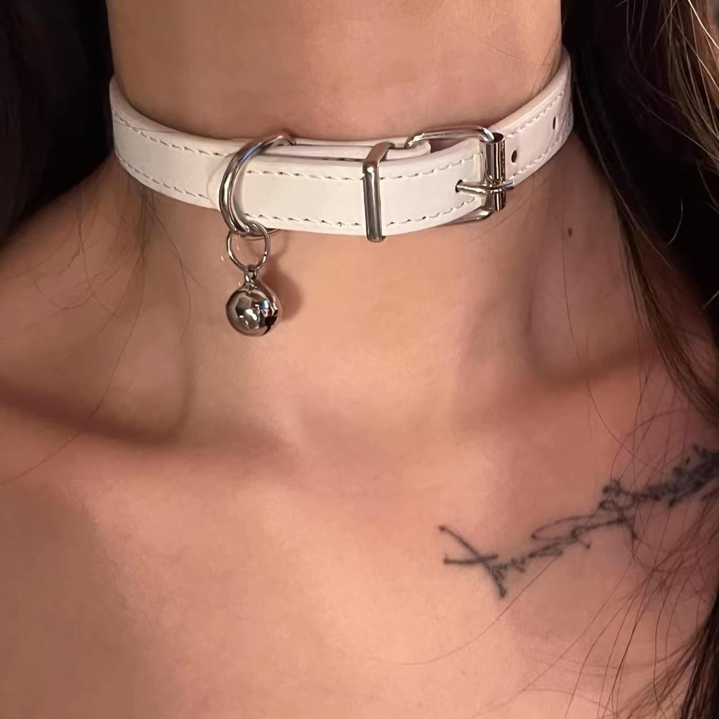 Black Bell Choker Sweet Cool Collar Female Collarbone Chain Neck Chain M Versatile Neck Strap Chocker Male Neck Ring Babes