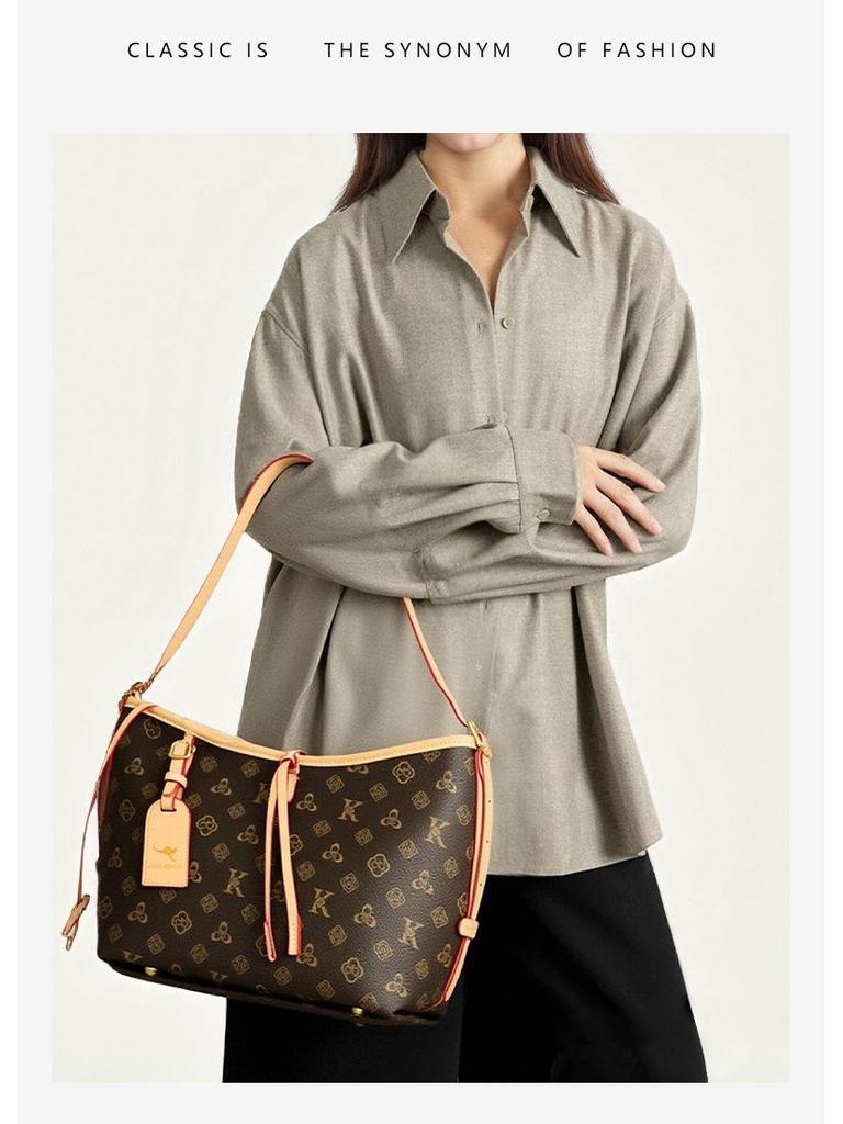 Damen 2025 Retro Floral Tragetasche - High-End, Mode Schulterhandtasche mit großer Kapazität