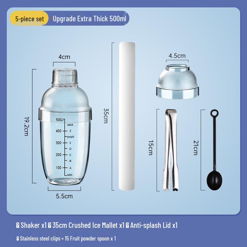 Shaker Manual Whipping Tool for Lemon and Milk Tea - Thickened Full Set for Home, Tea Shop, or Street Stall