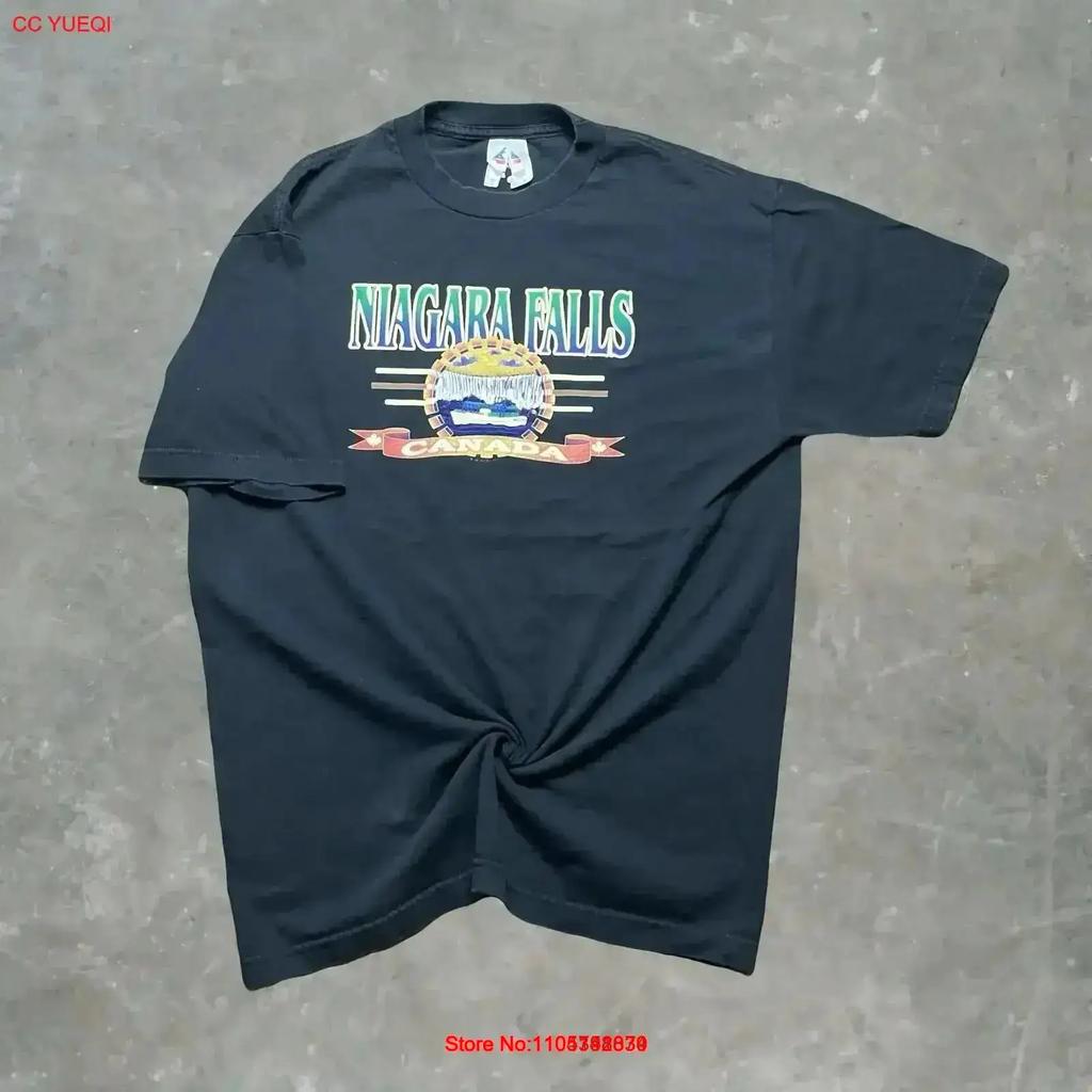 Vintage Niagra Falls Ontario Canada T Shirt Unisexs Size L Black Alstyle Stylish Slightly Designer Clothes Vintage