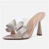 Eilyken Sommer Durchsichtige Riemen Hausschuhe Damen Peep Toe Slides Schuhe Kristall Hohe Absätze Partykleid Zapatos De Mujer