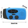 Weather Radio 3 Charging Methods Radio Flashlight AM/FM Radio Portable USB Solar Hand Crank Charging for Indoor Outdoor