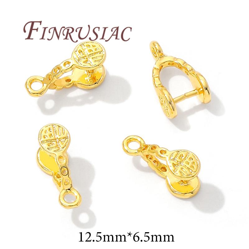 

Швензы-зажимы с петлей, Позолоченные 18K, Подвески-зажимы, Фурнитура для изготовления бижутерии, Швензы для цепочек, Аксессуары для серег DIY, Фурнитура для бижутерии 5 pcs