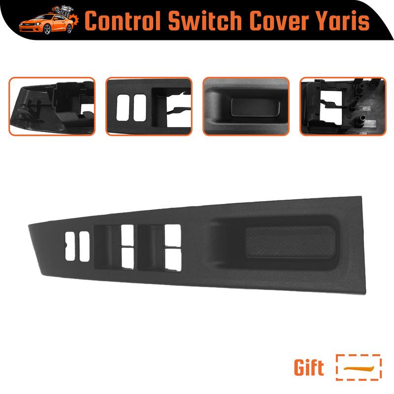 Car Window Switch Control Panel Armrest Upper Panel Cover Replacement For Toyota Yaris/Vitz 2010 2011-2014 Armrest Door Panel
