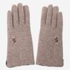Beige Puppy Embroidery Wool Women S gloveS Dcgv7f202i2