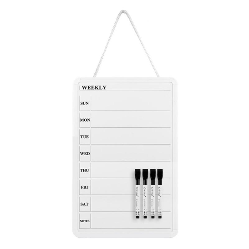 

Wall Mounted Magnetic Message Board Double Sided Erasable Weekly Whiteboard Planner For Notes Schedules And Reminders 1