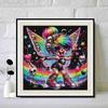 5D Diamond Painting Kit Colorful Rainbow Fairy with Hearts Pattern DIY Rhinestone Art Canvas Relaxing Home Wall Decoration
