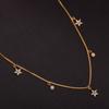 Star & Dot Charm Gold Vermeil Necklace -925 Sterling Silver