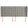 VidaXL Headboard with Ears Light Grey 203x23x118-128 Cm Velvet3118456