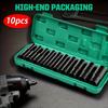 10PCS 8-24mm Deep Impact Socket Wrench Set Hex Drive Sockets with Extension Bar Case for Car Auto Repair Tool Kit