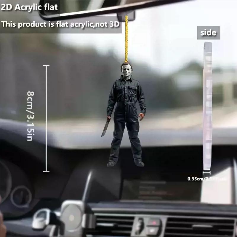 

Fun Christmas Acrylic Car Pendant Creative Cartoon Style Hanging Ornament For Vehicle Decor 5