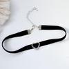 Heart Black Velvet- Collar Necklace Clavicle Chain Jewelry for Women Girls Teens