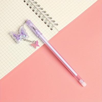 Zurück zur Schulsaison, 10 Stück, 0,5 mm, kreativer, frischer Schmetterlings-Pailletten-Anhänger, neutraler Stift, schwarzer Stift fürs Büro, süßer Wasserstift für die Prüfungsvorbereitung