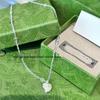 925 Sterling Silver Heart-Shaped Luxury Necklace for Men and Women
