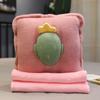 3in1 Fruit Pattern Pillow Blanket Carrot Cactus Pineapple Plush Toy Decoration