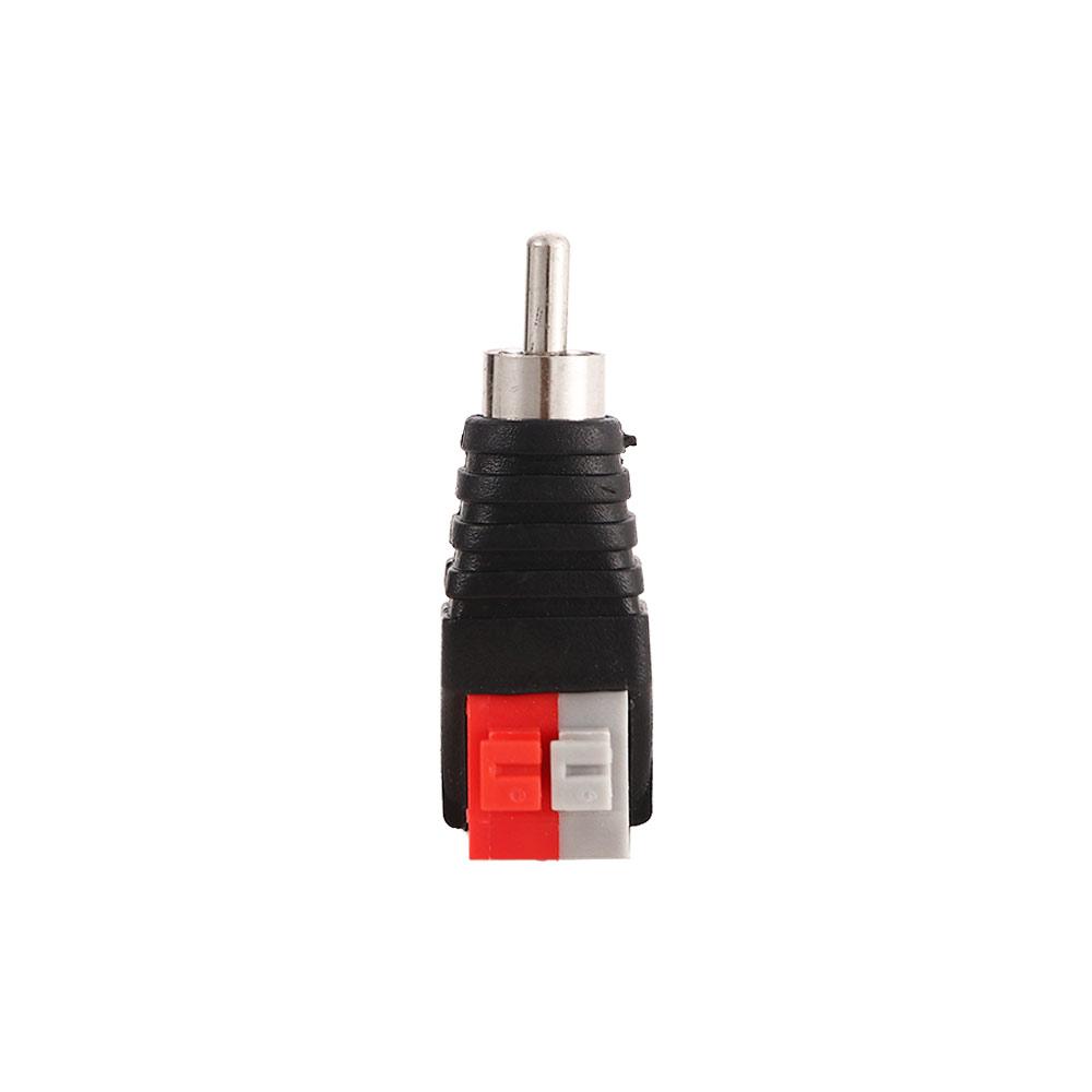 Durable Male RCA Adapter Jack RCA Jack Press Terminal Connector Adapter A/V Adapter RCA Connector