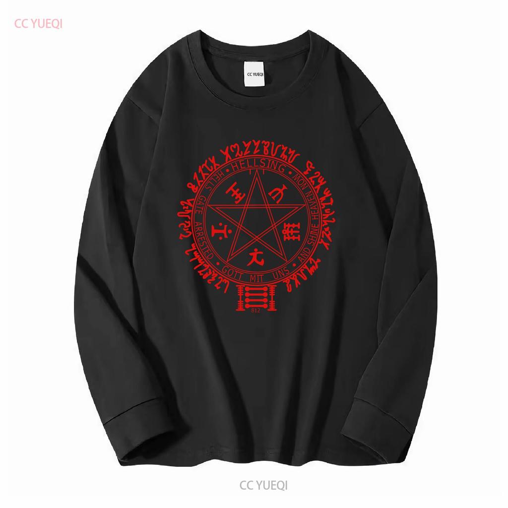 Hellsing Alucard Pentagram T Shirt Mens and Womens Sizes bc 244 long or short sleeves vintage Washed Top For Everyday Wear