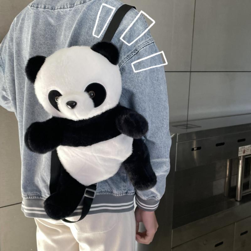 Adorable Plush Panda Backpack Large Capacity Storage Bag Children's Day Gift