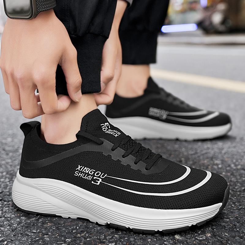 Fashion Brand Trend Size 46 Men's Wear-resistant Cushioning Thick-soled Fitness Sneakers Outdoor Breathable Running Shoes for Men Women