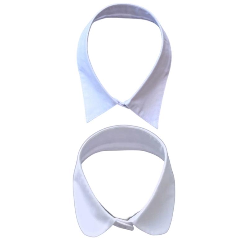 

2PCS Breathable False Collar Cuffs for Men Women Business Office Professional Dress Shirt Enhancer Decorative Accessory
