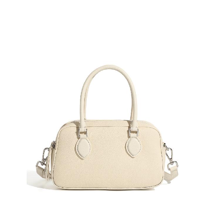 Top Layer Cowhide Mini Pillow Bag High-End Boston Shoulder Underarm Bag 2025 New Women's Genuine Leather High-End Bag